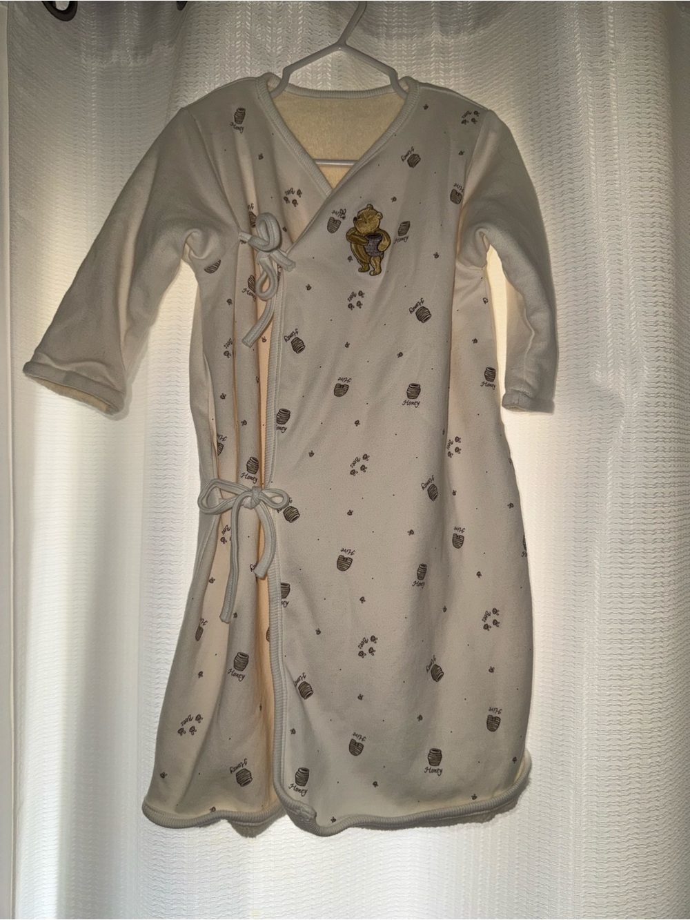 Cream Baby Kimono robe Disney classic Pooh vintage cream boy girl Winnie the